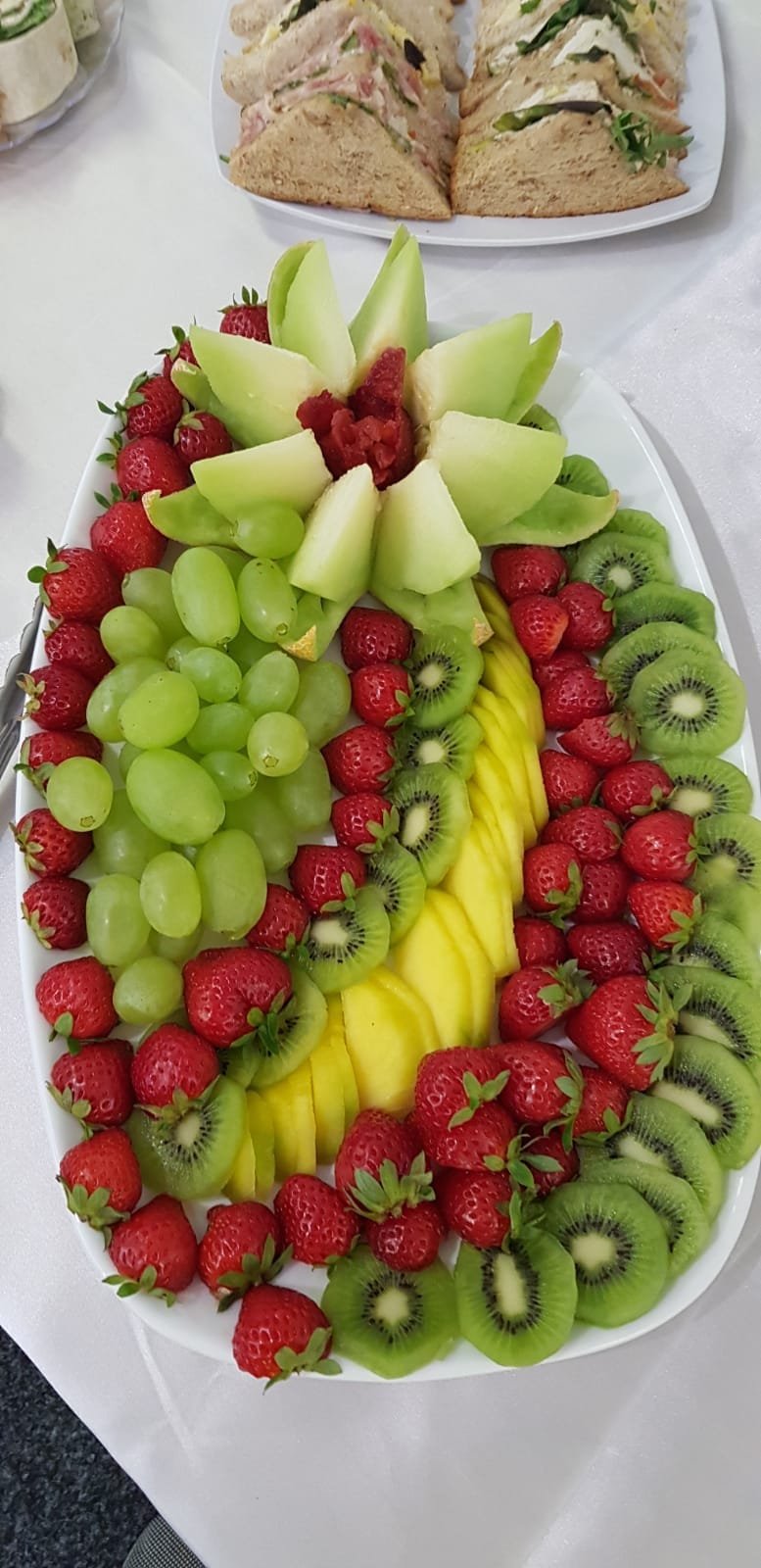 Fresh fruit platter prepared by our catering team